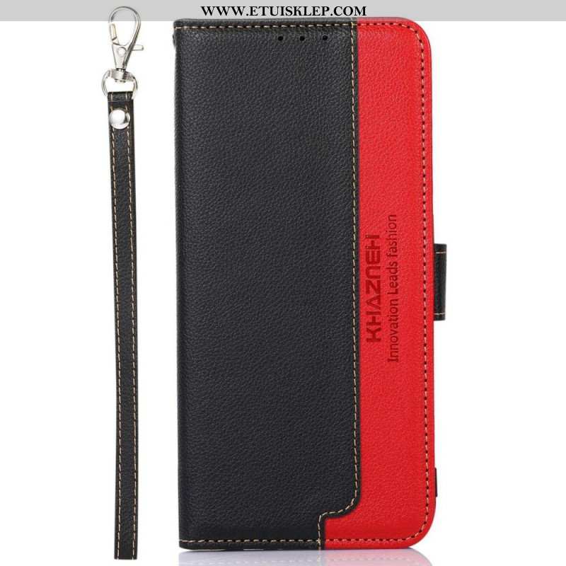 Etui Folio do Poco M5 Rfid Khazneh W Stylu Liczi